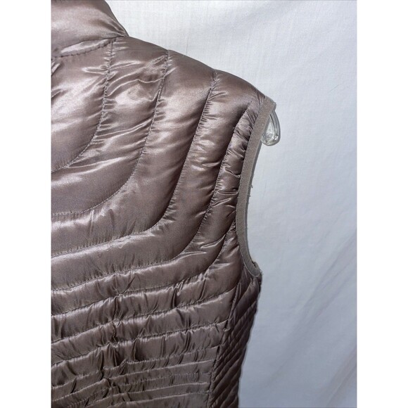 Isis Women’s Puffer Vest Size 10 Gray Going Out Party Warmth - Picture 10 of 12
